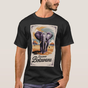 Camiseta Vintage Viagem de ilustração do Botsuana