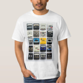 Camiseta Vintage Vibe: Música Retro Cassettes Camisa-T Masc