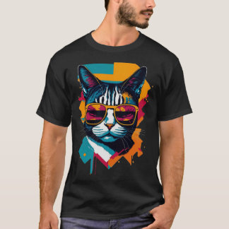Camiseta Vintage Vibes e Flair Felino Retro Legal Cat 6