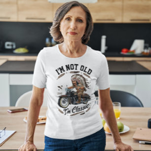 Camiseta Vintage Vibes: Eu Não Sou Velho Da Motociclo Cláss