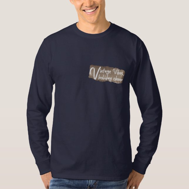 Camiseta Vintage Vibes, Holiday Cheer – Retro Christmas  (Frente)