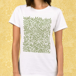 Camiseta Vintage Victorian Willow Leaves por William Morris