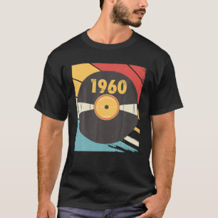 Camiseta Vintage Vinyl Record 1960 Men Women 60º Aniversá