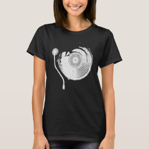 Camiseta Vintage Vinyl Records Player Record Collector Musi