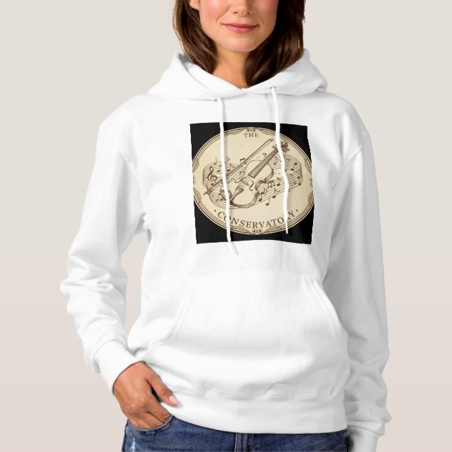 Camiseta Vintage Violin & Sheet Music Hoodie (Frente)