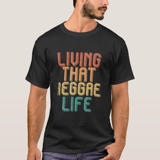 Camiseta Vintage vivendo na vida REGGAE (Frente)