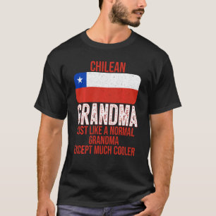 Camiseta Vintage Vovó Chile Bandeira Para Mãe S Da