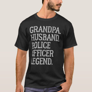 Camiseta Vintage Vovô Husband Policial Legenda