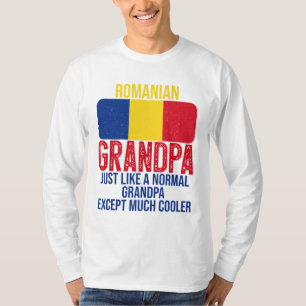 Camiseta Vintage Vovô Romeno Bandeira do Pai