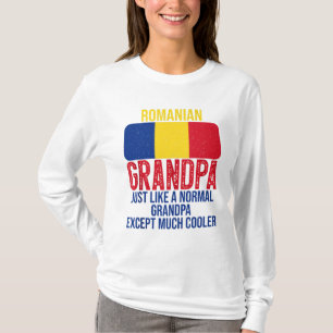 Camiseta Vintage Vovô Romeno Bandeira do Pai