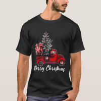 Vintage Wagon Red Truck Árvore de Natal Pajama Gif