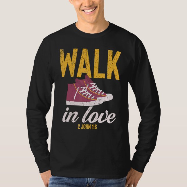 Camiseta Vintage Walk In Love Christian (Frente)