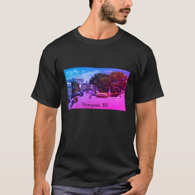 Camiseta Vintage Washington Square, Newport, Rhode Island (Frente)