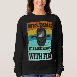 Camiseta Vintage Welder Com Ditos Para Mulheres Soldadura M