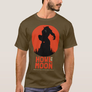 Camiseta Vintage Werewolf Howling na Lua