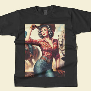 Camiseta Vintage Western Cowgirl