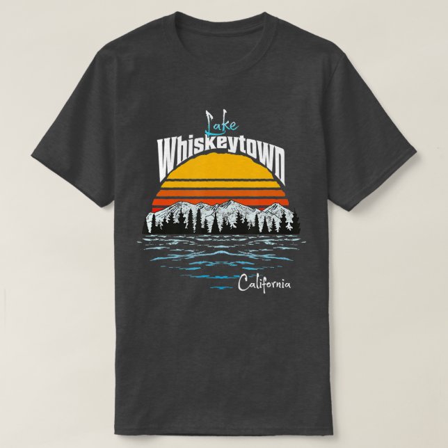 Camiseta Vintage Whiskeytown Lake Reding California Souven (Frente do Design)