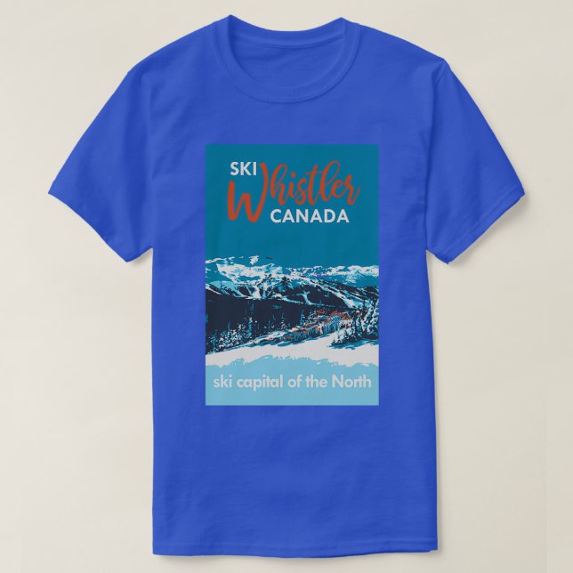 Camiseta Vintage Whistler Canada Ski (Frente do Design)