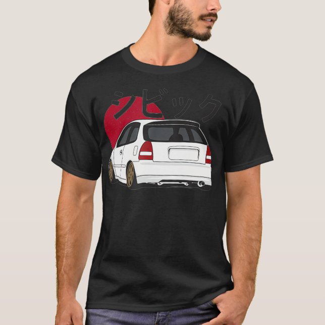 Camiseta Vintage White Hatch EK JDM  (Frente)