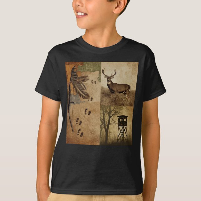 Camiseta Vintage Whitetail Deer Bow Hunting (Frente)