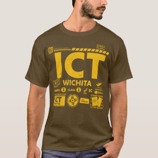 Camiseta Vintage Wichita ICT Airport Code Retro Viagem Day