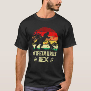 Camiseta Vintage Wifesaurus Rex Dinosaur Funny Rex Mother's