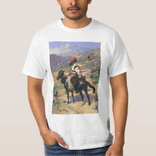 Camiseta Vintage Wild West, Uma Armadilha Indiana de Reming