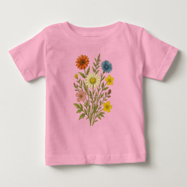 Camiseta Vintage wildflower (Frente)