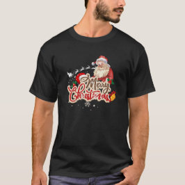 Camiseta Vintage Winking Papai Noel Feliz Natal