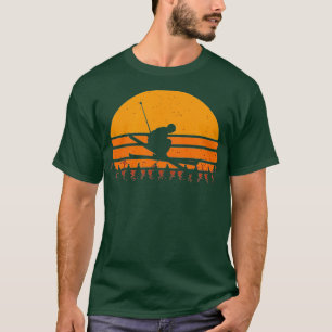 Camiseta Vintage Winter Sports Skier Sunset Skiing Gift