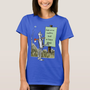 Camiseta Vintage Wizard of Oz, Tinman Reading Sign