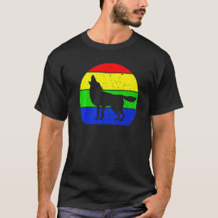 Camiseta Vintage Wolf Retro Wolves Wolf Silhouette