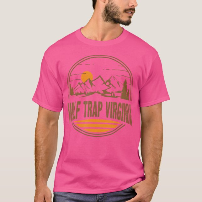 Camiseta Vintage Wolf Trap Virginia Mountain Hiking Souveni (Frente)