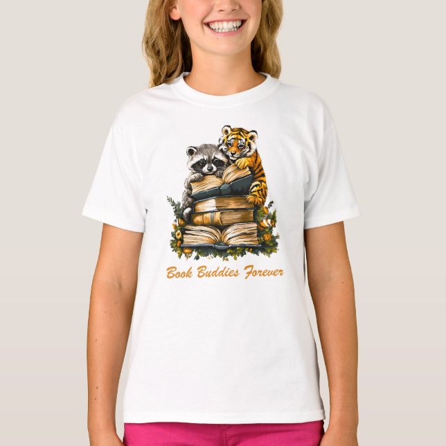 Camiseta Vintage Woodland Book Club (Frente)