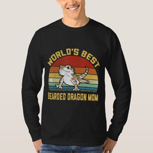 Camiseta Vintage Worlds Best Bearded Dragon Mãe (Frente)
