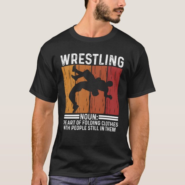 Camiseta Vintage Wrestling Saying Show Fight Athlete funny (Frente)