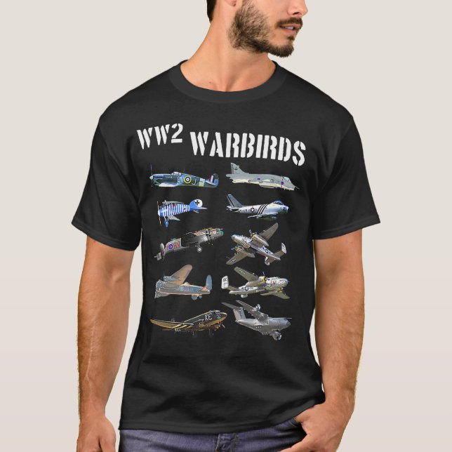 Camiseta Vintage WW2 Aviões de Guerra (Frente)