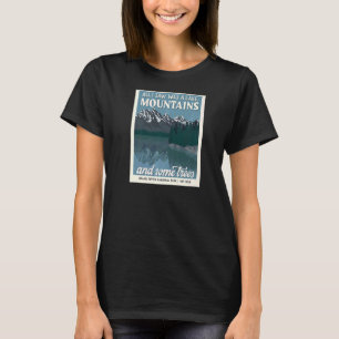 Camiseta Vintage Wyoming, acampamento de caminhada Grand Te