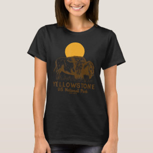 Camiseta Vintage Yellowstone American National Park Bison B