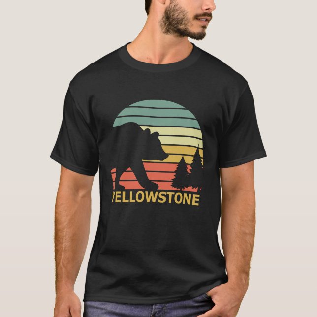 Camiseta Vintage Yellowstone National Park Bear (Frente)