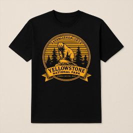 Camiseta Vintage Yellowstone National Park Grizzly Bear