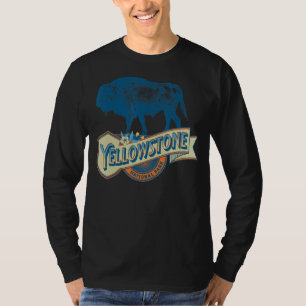 Camiseta Vintage Yellowstone Park Western Bison American Bu