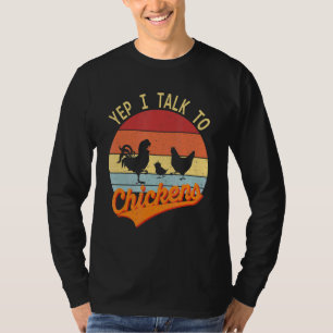 Camiseta Vintage Yep Eu Falo Com Frangos Farmer Fogueira