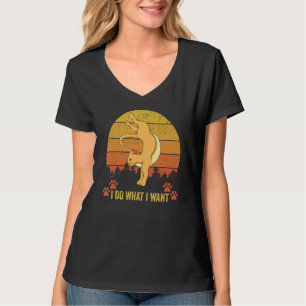 Camiseta Vintage Yoga Cat I Faz O Que Eu Quero Gato Felino
