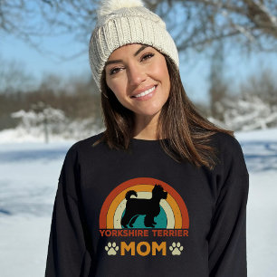 Camiseta Vintage Yorkshire Terrier Dog Mãe Sunset