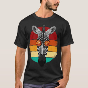 Camiseta Vintage Zebra Face Wildlife Retro Animal Oitenta
