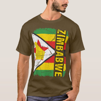 Camiseta Vintage Zimbabwe Flag Zimbabwe Pride Roots Herit