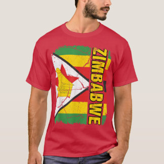 Camiseta Vintage Zimbabwean Flag Zimbabwe Pride Roots Herit