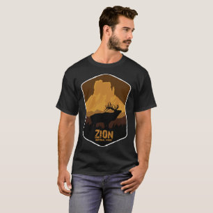 Camiseta Vintage Zion National Park Utah Mountain Mule Deer