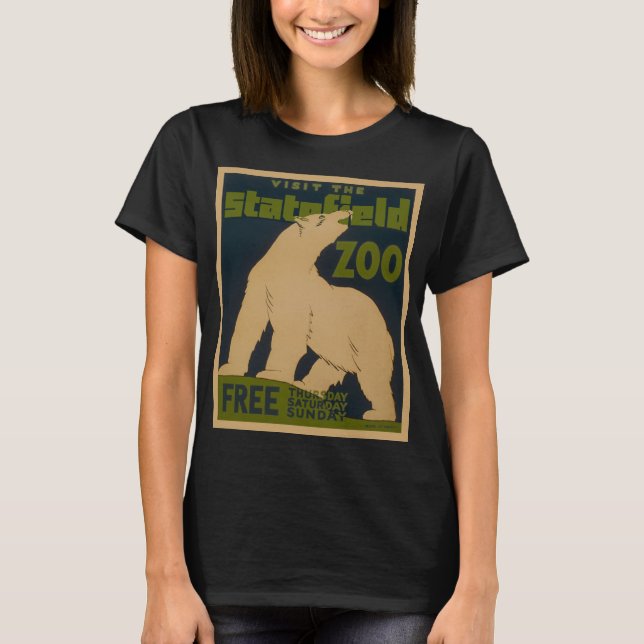 Camiseta Vintage zoo retro poster art (Frente)